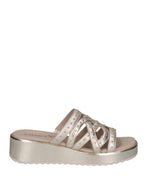 Caprice Strappy Wedge Sandal Light Gold