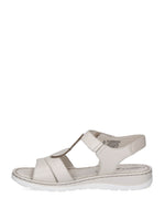 Caprice Leather Low Wedge Disc Sandals