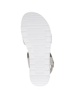 Caprice Leather Low Wedge Disc Sandals