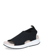 Caprice Sparkle Knit Sandals Black