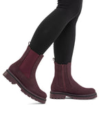 Rieker Chunky Chelsea Ankle Boot Blackberry
