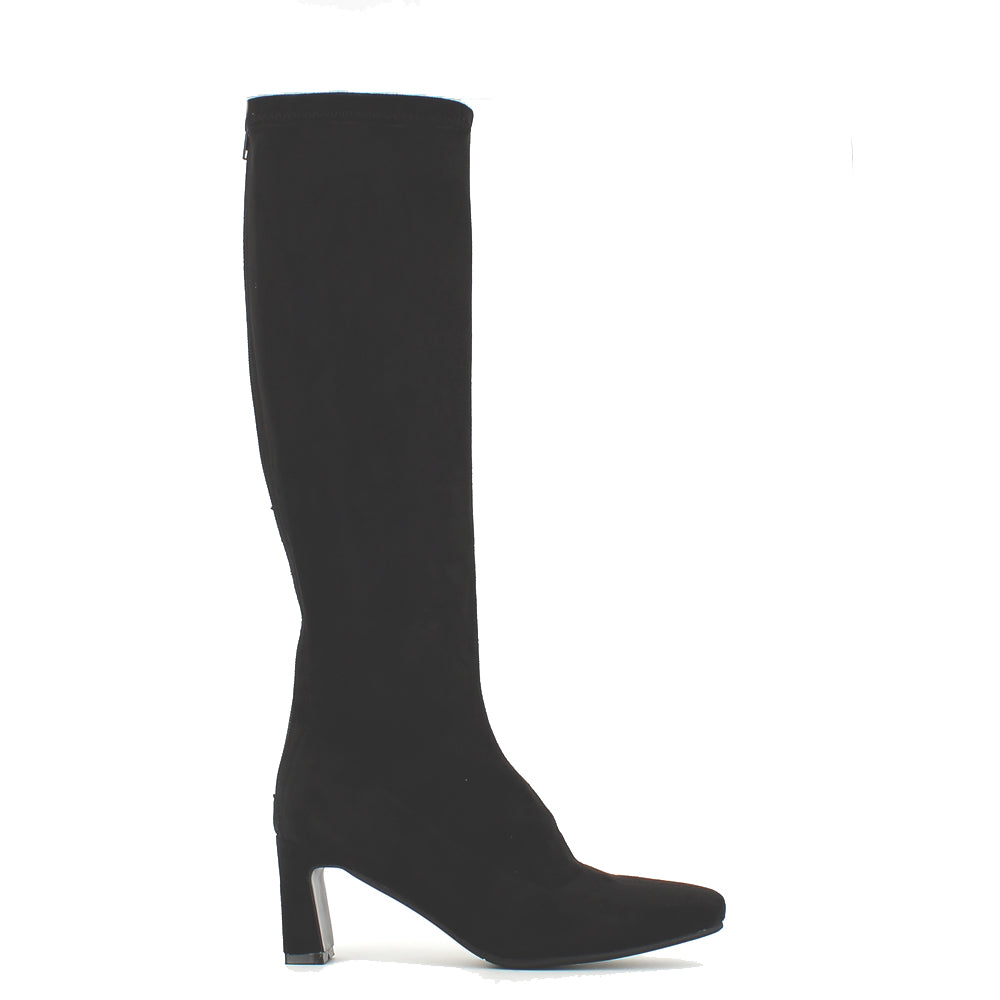Millie & Co Stretch Knee High Boot Black