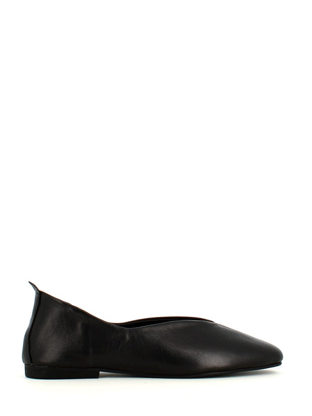 Cinders Edit Leather Ballet Flat Black