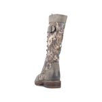 Rieker Laced Knee High Boot Taupe Floral