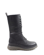 Heavenly Feet Avena Laced Mid Calf Boot Black