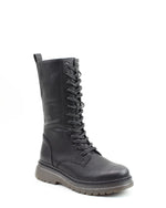 Heavenly Feet Avena Laced Mid Calf Boot Black