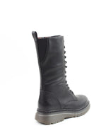 Heavenly Feet Avena Laced Mid Calf Boot Black