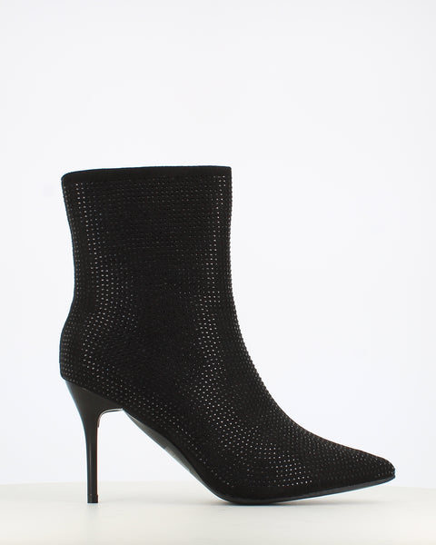 SJ Dressy High Heel Jet Ankle Boot Black