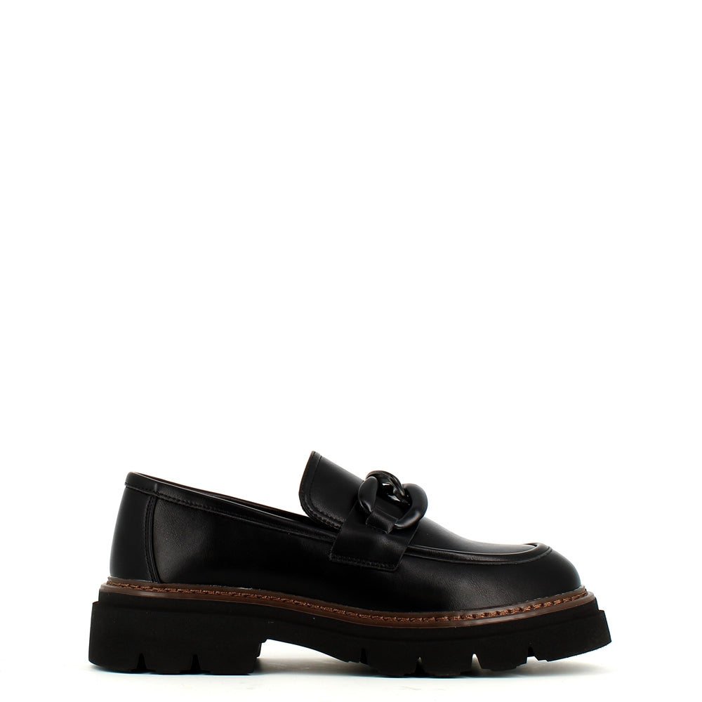 Cinders Edit Chunky Brogue Black Buckle