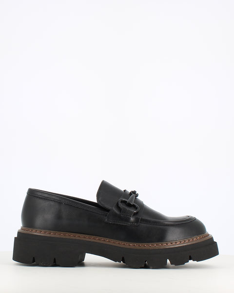Cinders Edit Classic Buckle Loafer Black