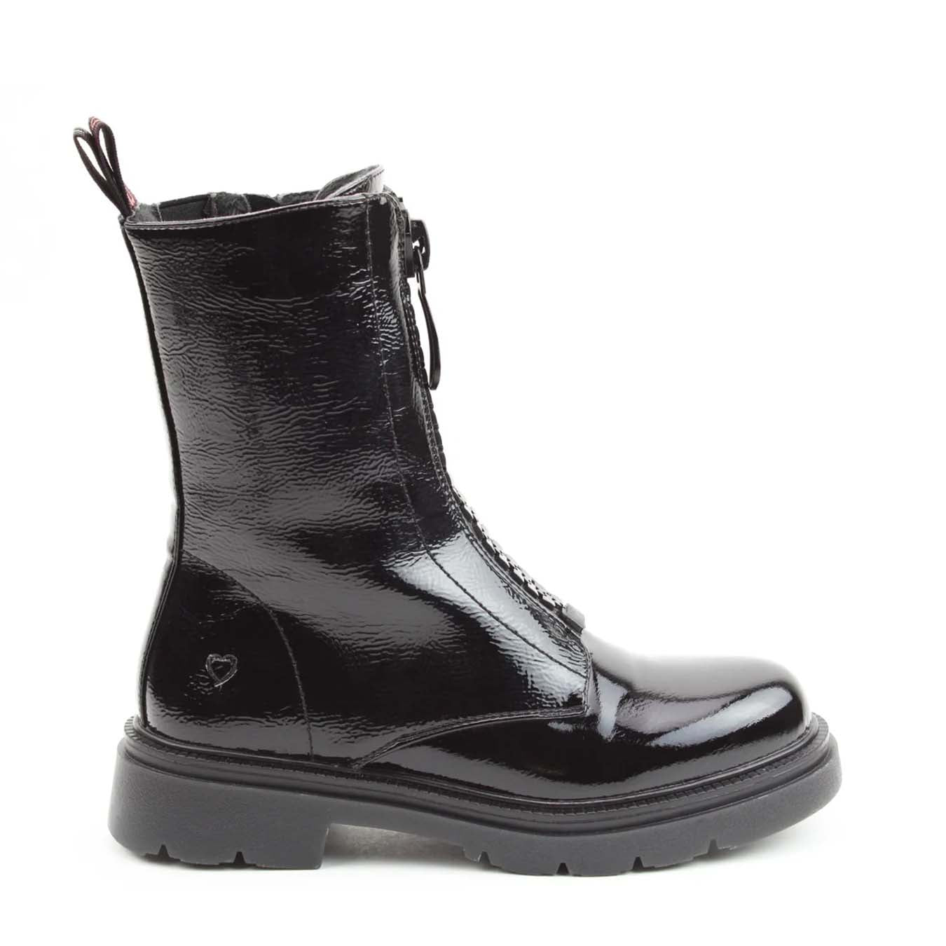Heavenly Feet Bewley Zip Ankle Boot Black Patent