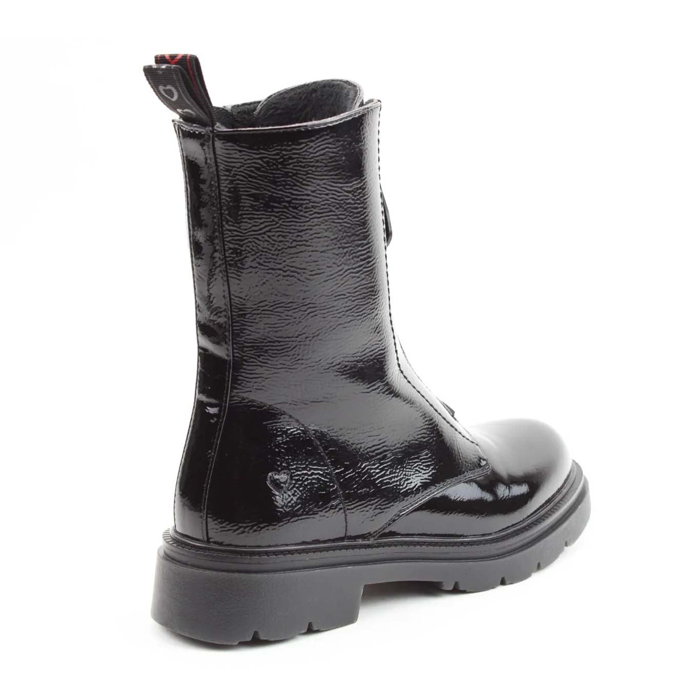 Heavenly Feet Bewley Zip Ankle Boot Black Patent