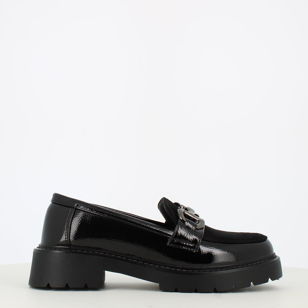 Cinders Edit Chantel Chunky Loafer Black
