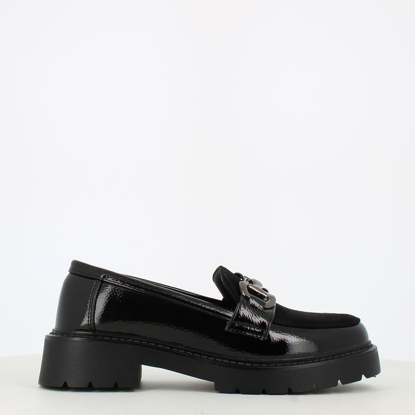 Cinders Edit Chantel Chunky Loafer Black