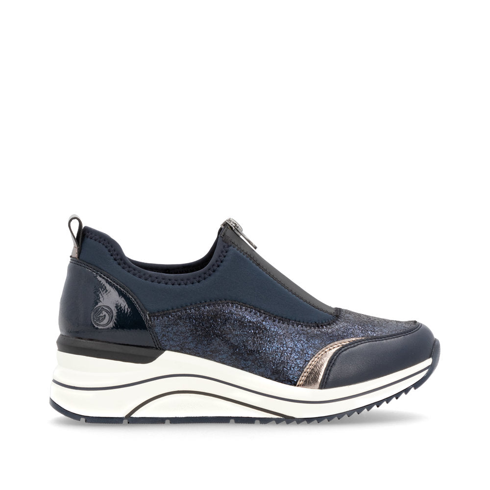 Remonte Casual Wedge Navy/ Old Silver