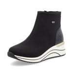 Remonte Wedge Ankle Boot Black