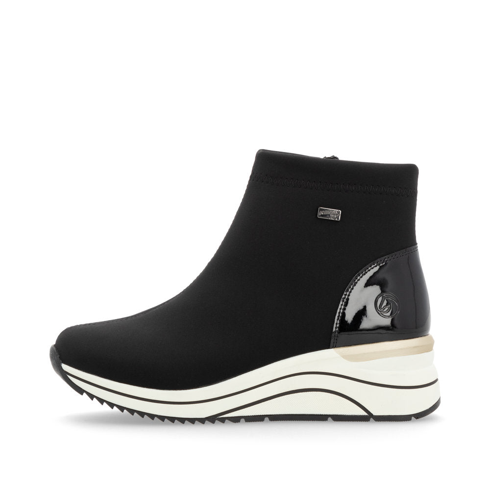 Remonte Wedge Ankle Boot Black