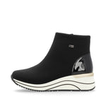 Remonte Wedge Ankle Boot Black