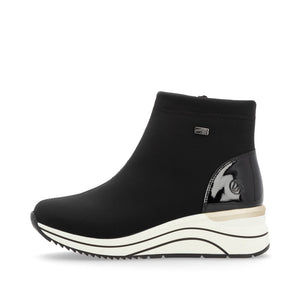 Remonte Wedge Ankle Boot Black