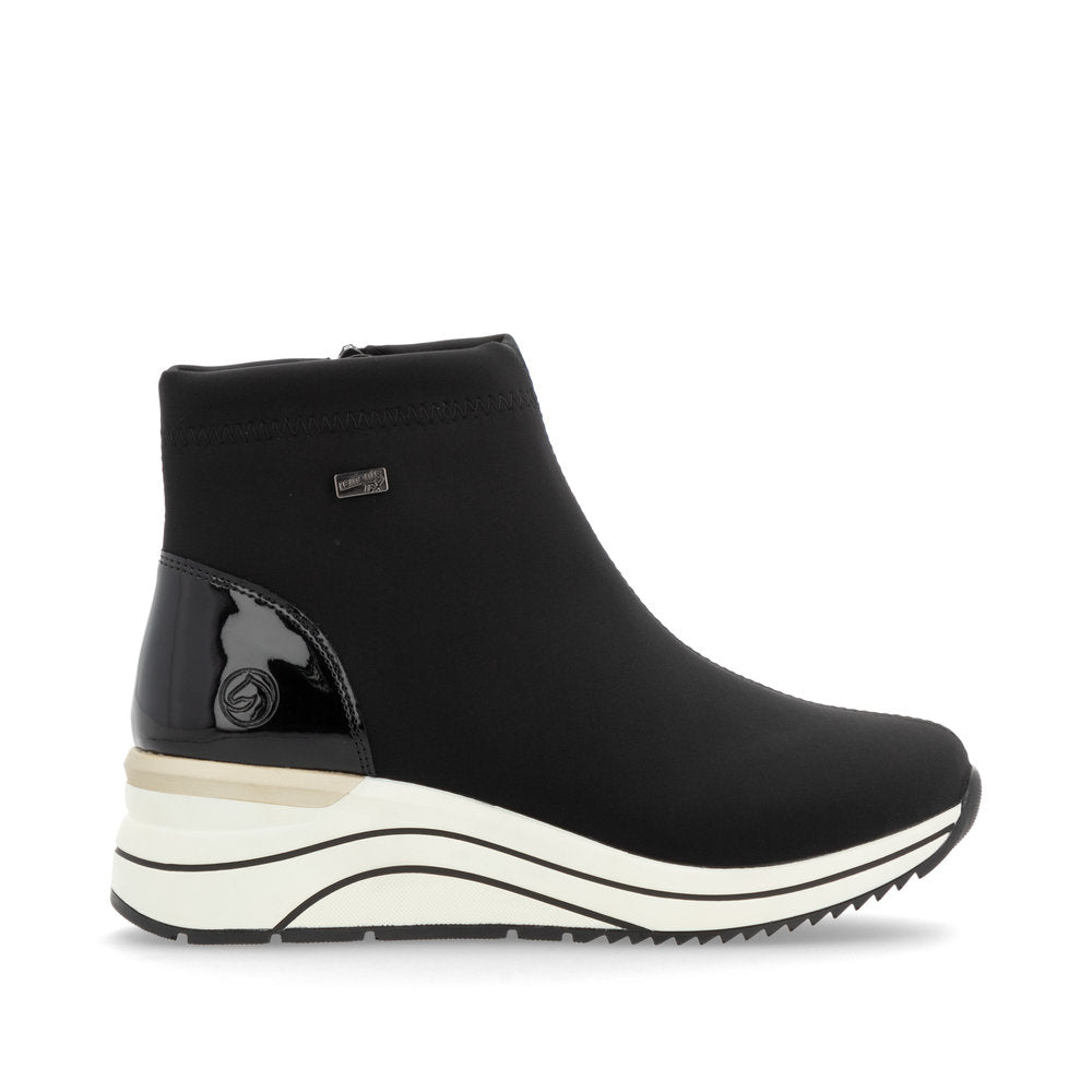 Remonte Wedge Ankle Boot Black
