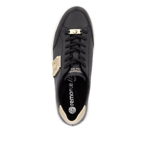 Remonte Wedge Platform Trainer Black Gold