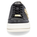 Remonte Wedge Platform Trainer Black Gold