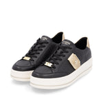 Remonte Wedge Platform Trainer Black Gold