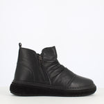 Cinders Edit Double Zip Ankle Boot Black