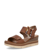 Remonte Wedge Buckle Sandal Tan