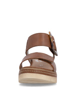 Remonte Wedge Buckle Sandal Tan