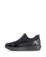 Remonte Stretch Front Zipper Shoe Black