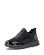 Remonte Stretch Front Zipper Shoe Black