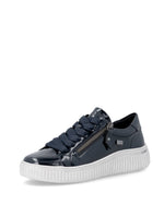 Remonte Classic Zip Trainer Navy Patent