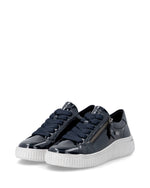 Remonte Classic Zip Trainer Navy Patent