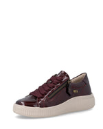 Remonte Classic Zip Trainer Wine Patent