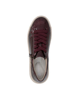 Remonte Classic Zip Trainer Wine Patent