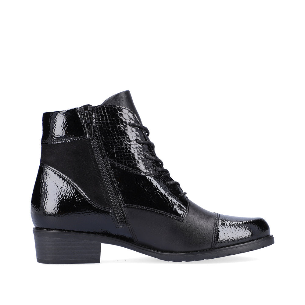 Remonte Laced Ankle Boot Black Mix