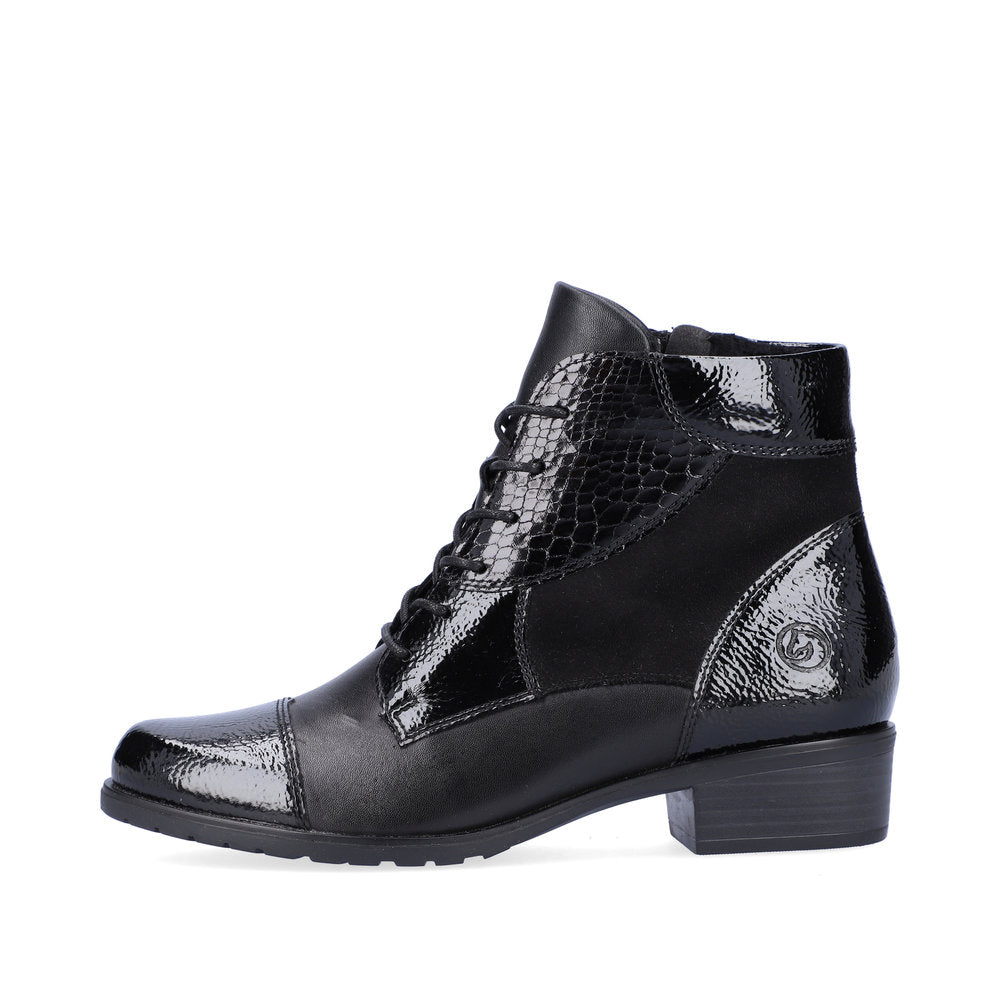 Remonte Laced Ankle Boot Black Mix