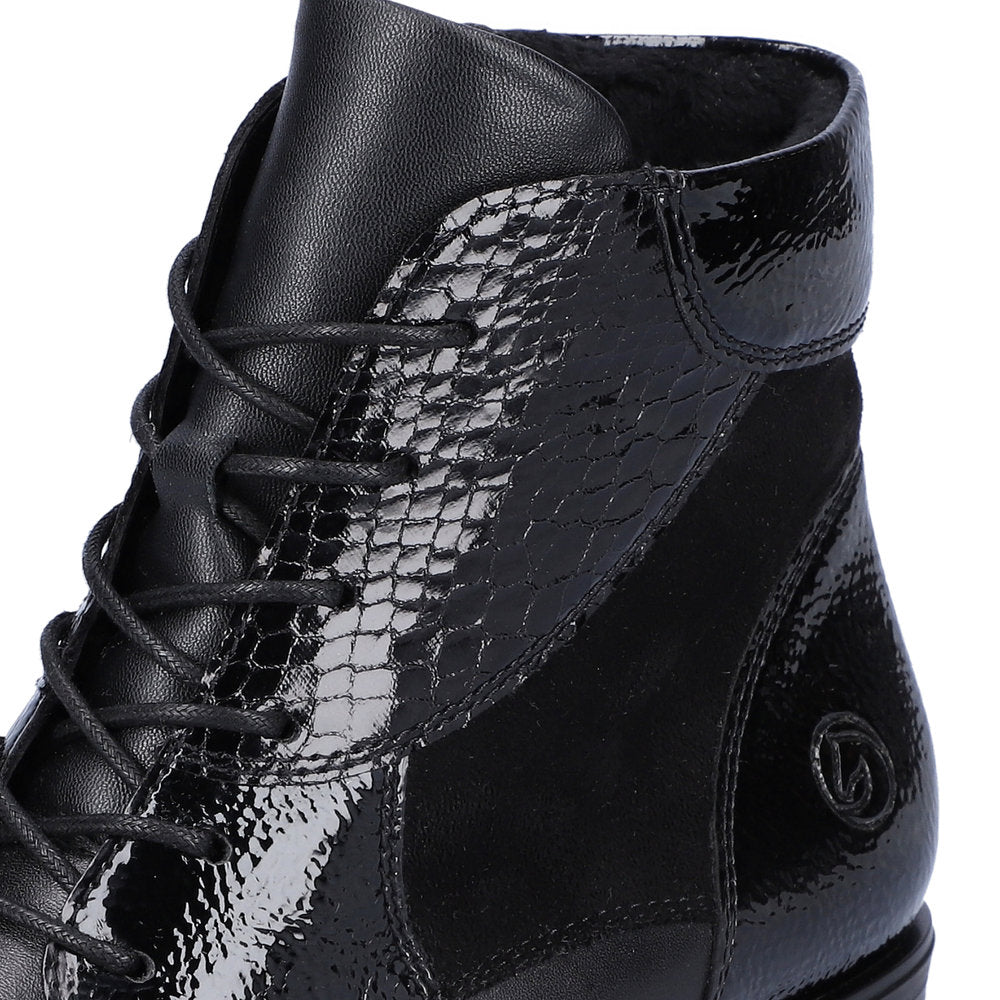 Remonte Laced Ankle Boot Black Mix