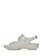 Remonte Mary Jane Velcro Sandal Silver Ice