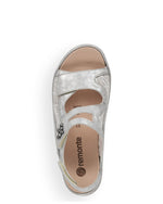 Remonte Mary Jane Velcro Sandal Silver Ice