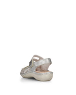 Remonte Mary Jane Velcro Sandal Silver Ice