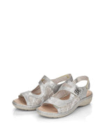 Remonte Mary Jane Velcro Sandal Silver Ice
