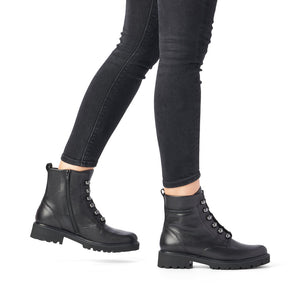 Remonte Military Style Ankle Boot Black