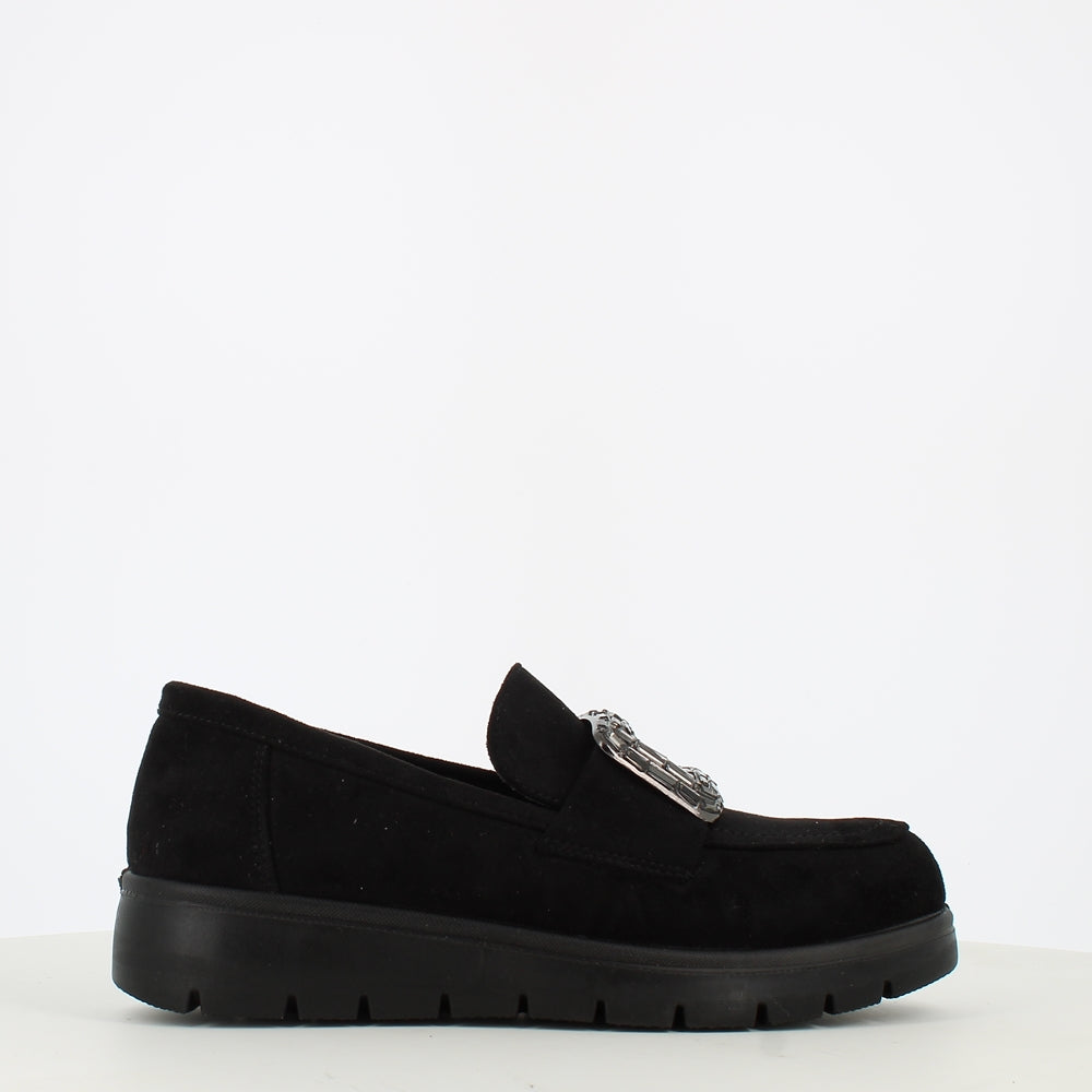 Millie & Co. Donna Wedge Shoe Black