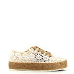 Cinders Edit Embroidered Trainer Beige