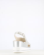 Cinders Edit Criss Wedge Sandal Soft Silver