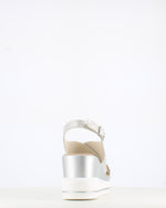 Cinders Edit Criss Wedge Sandal Soft Silver
