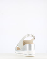 Cinders Edit Criss Wedge Sandal Soft Silver
