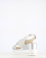 Cinders Edit Criss Wedge Sandal Soft Silver